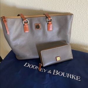 Dooney Tote Purse and Wallet Bundle